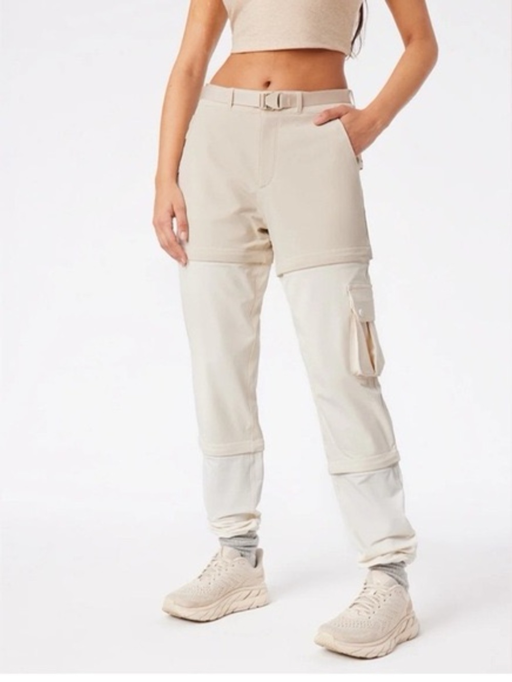 Outdoor Voices Rectrek Zip-Off Pant Linen/Vanilla/Sugar size S
